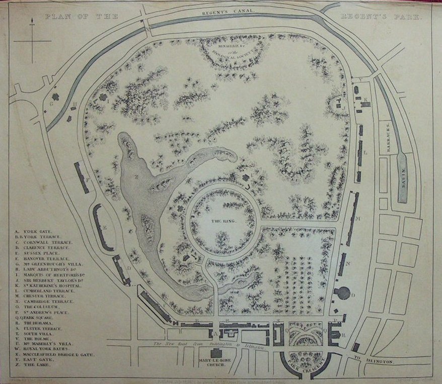 Map of Regents Park - Regents Park